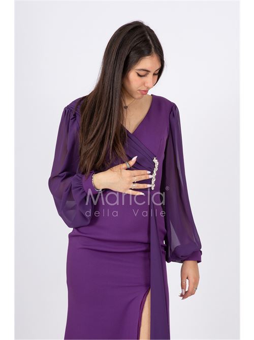 abito manica lunga con gioiello MARICLA ELEGANCE | CAR58137UVA